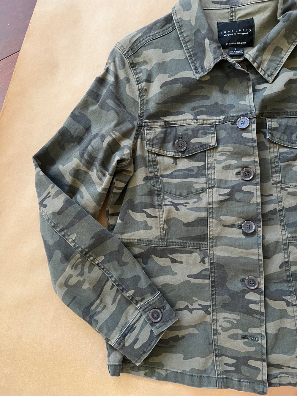 Sanctuary Camo Utility Jacket - Olive Green - Picture 3 of 3